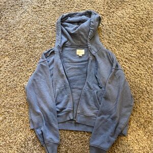 American Eagle cropped zip up sweatshirt